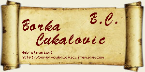 Borka Čukalović vizit kartica